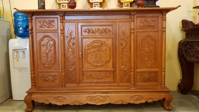 Các mẫu tủ thờ Xoan Đào đẹp được thiết kế CHUẨN phong thủy